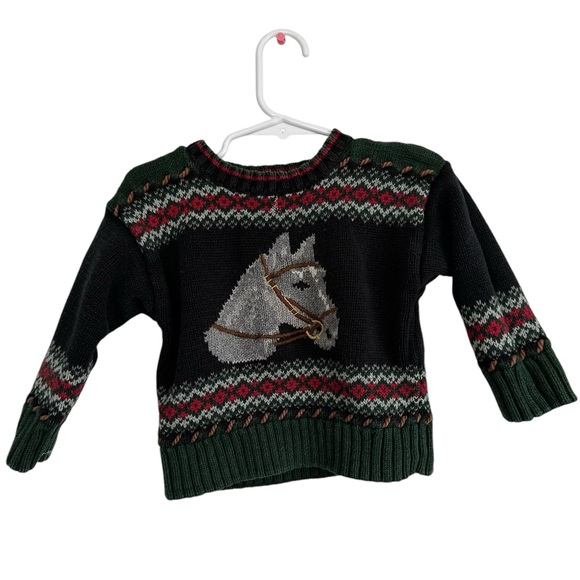 VINTAGE Kitestrings Horse Equestrian Toddler Sweater - Picture 11 of 11